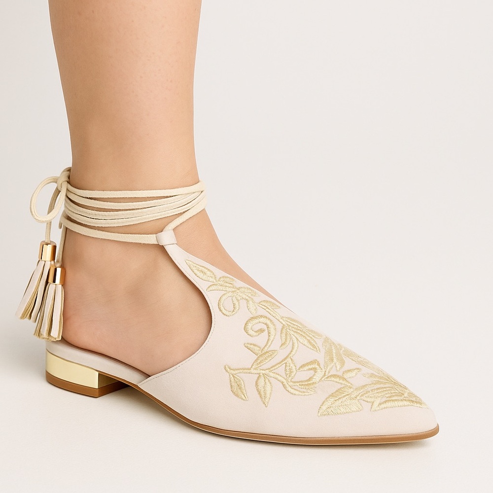 Revolve X RAYE Kate Embroidered Mules